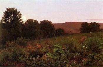 William Trost Richards : Sunset on the Meadow